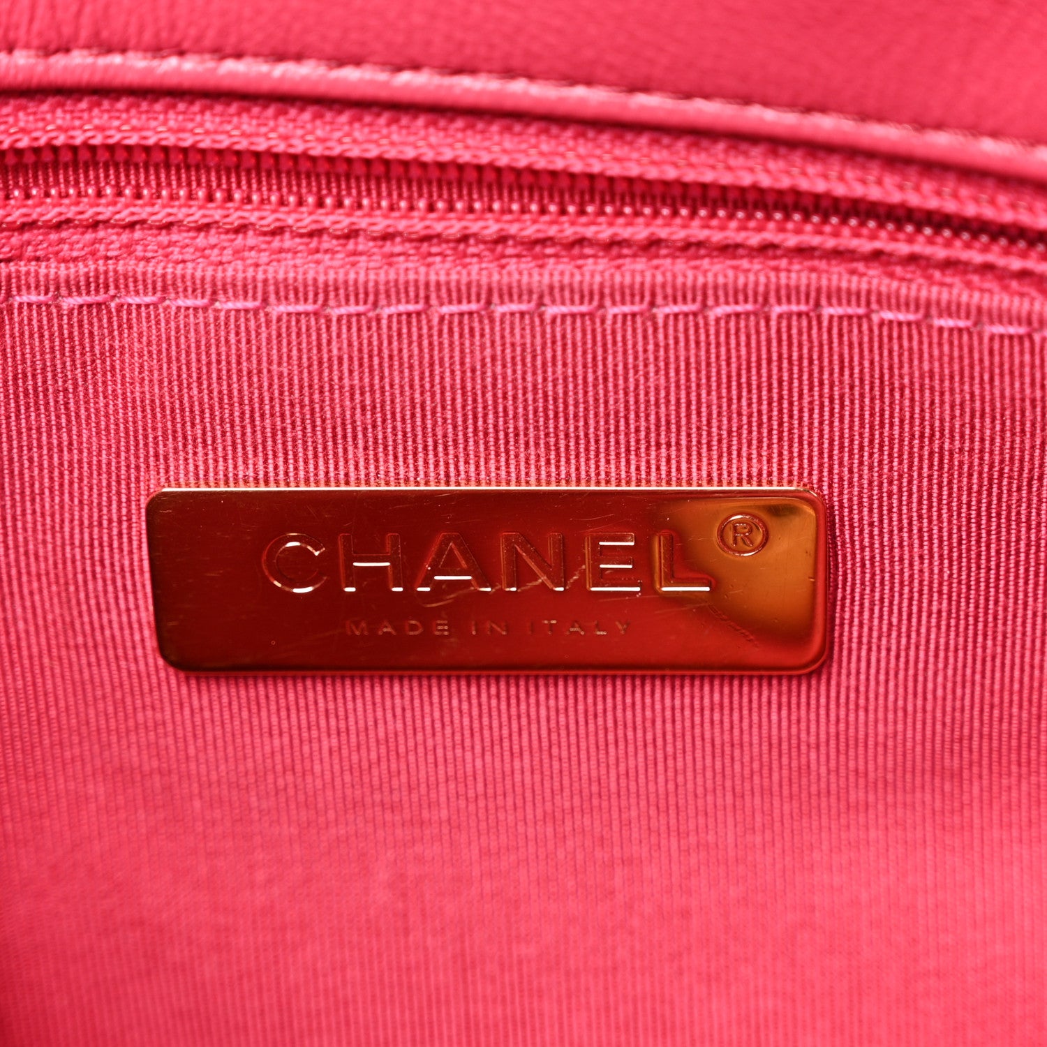 Chanel Lambskin Quilted Medium Chanel 19 Flap Dark Pink 6 of 10