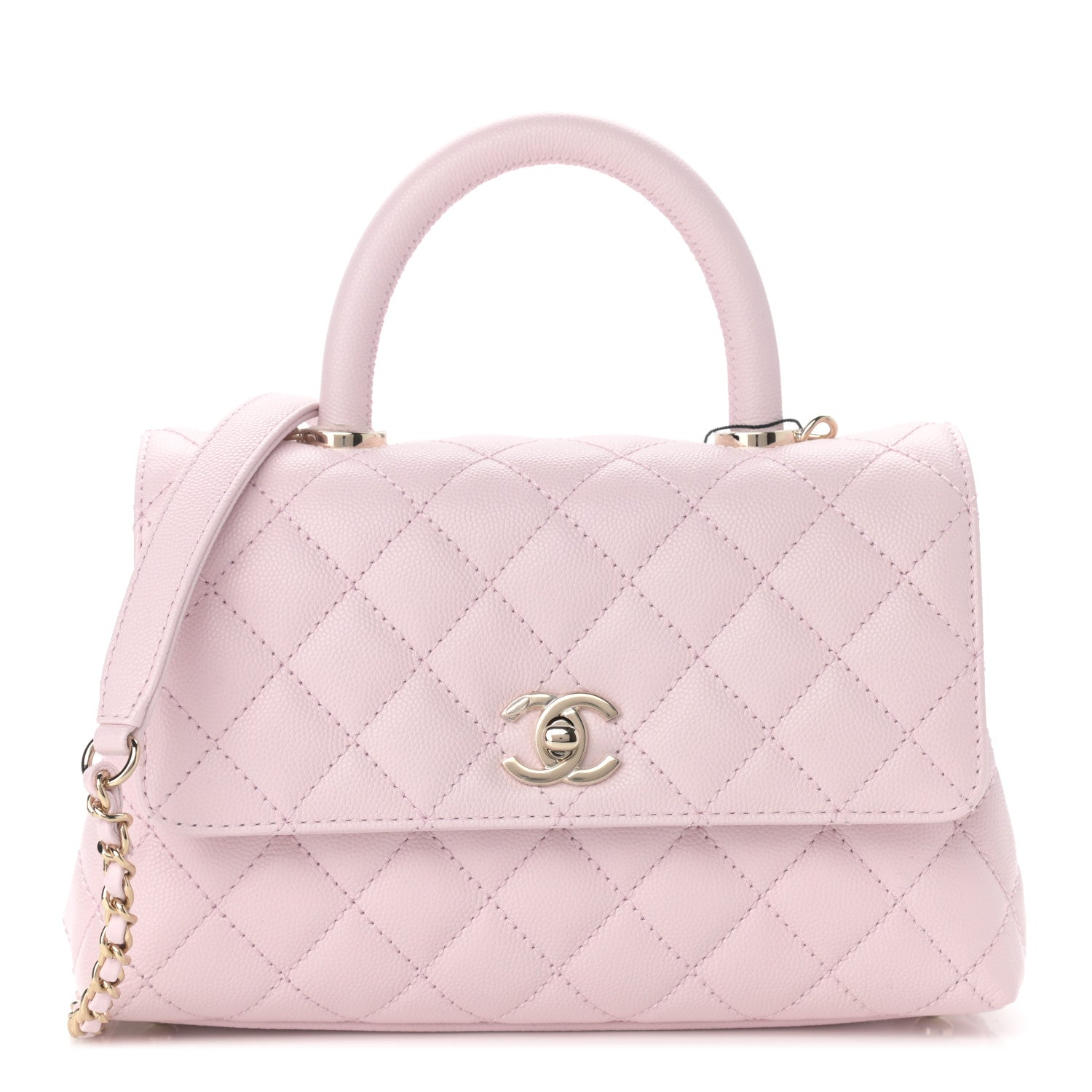 Chanel Caviar Quilted Mini Coco Handle Flap Light Pink 1 of 10