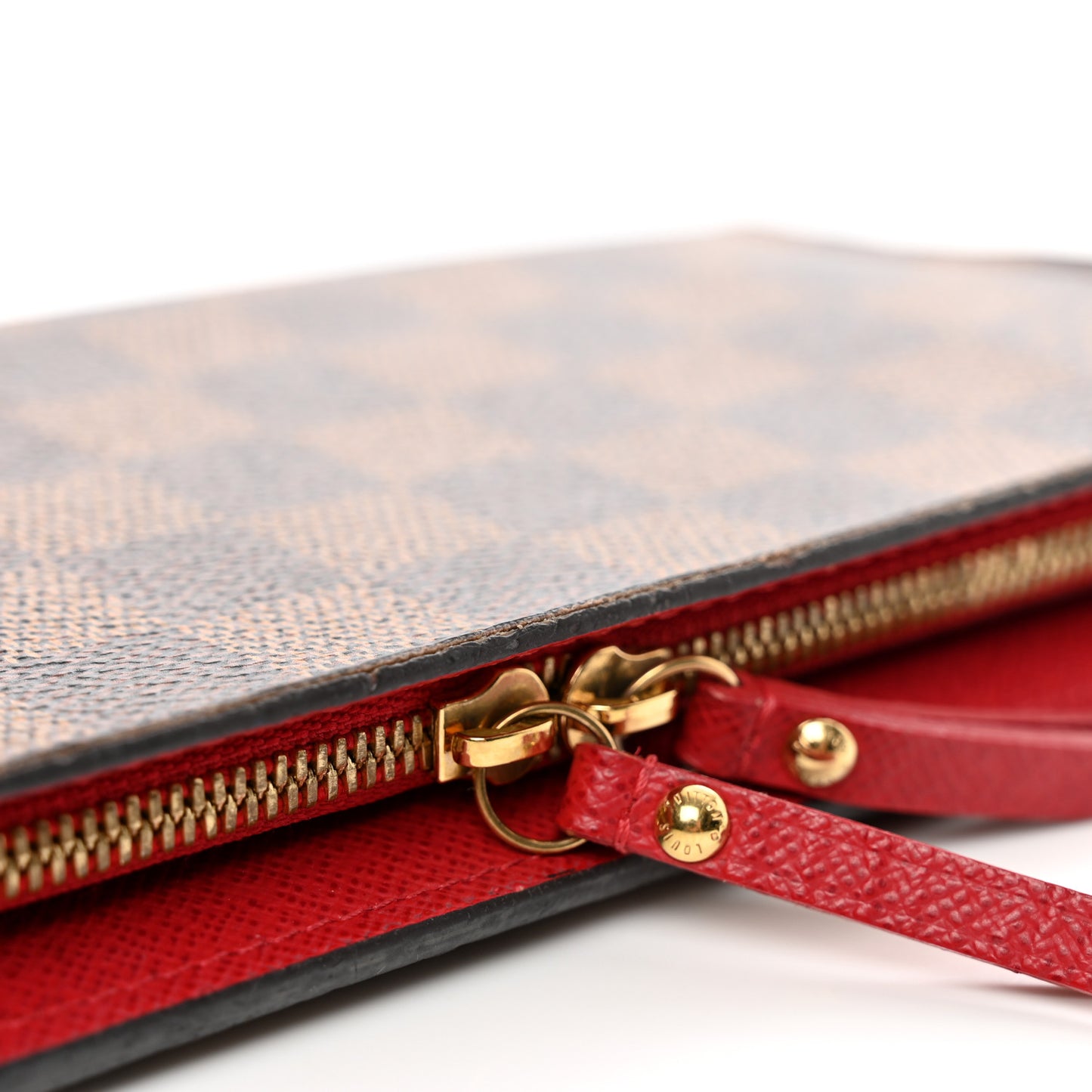 Damier Ebene Insolite Wallet Rouge