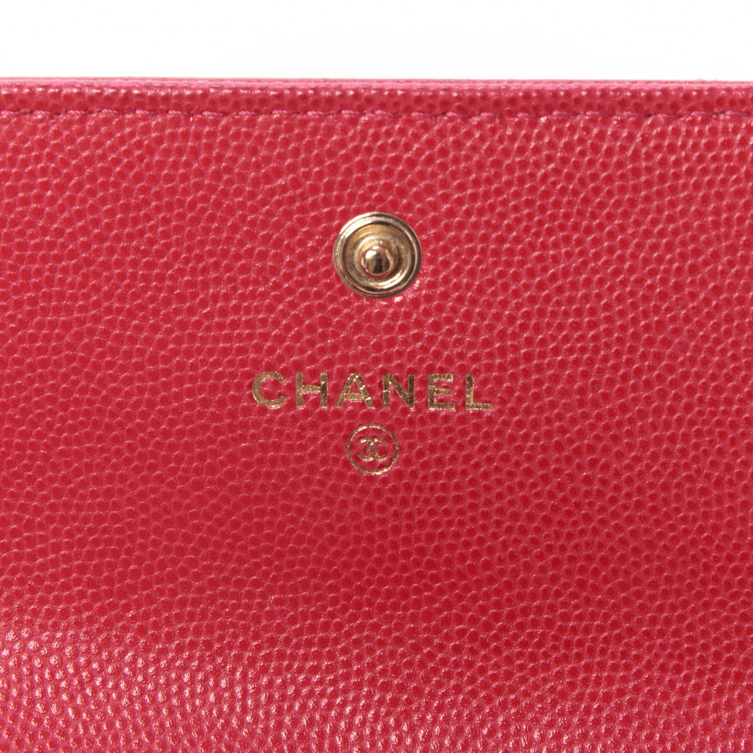 Chanel Caviar Camellia Embossed Flap Wallet Fuschia 8 of 9