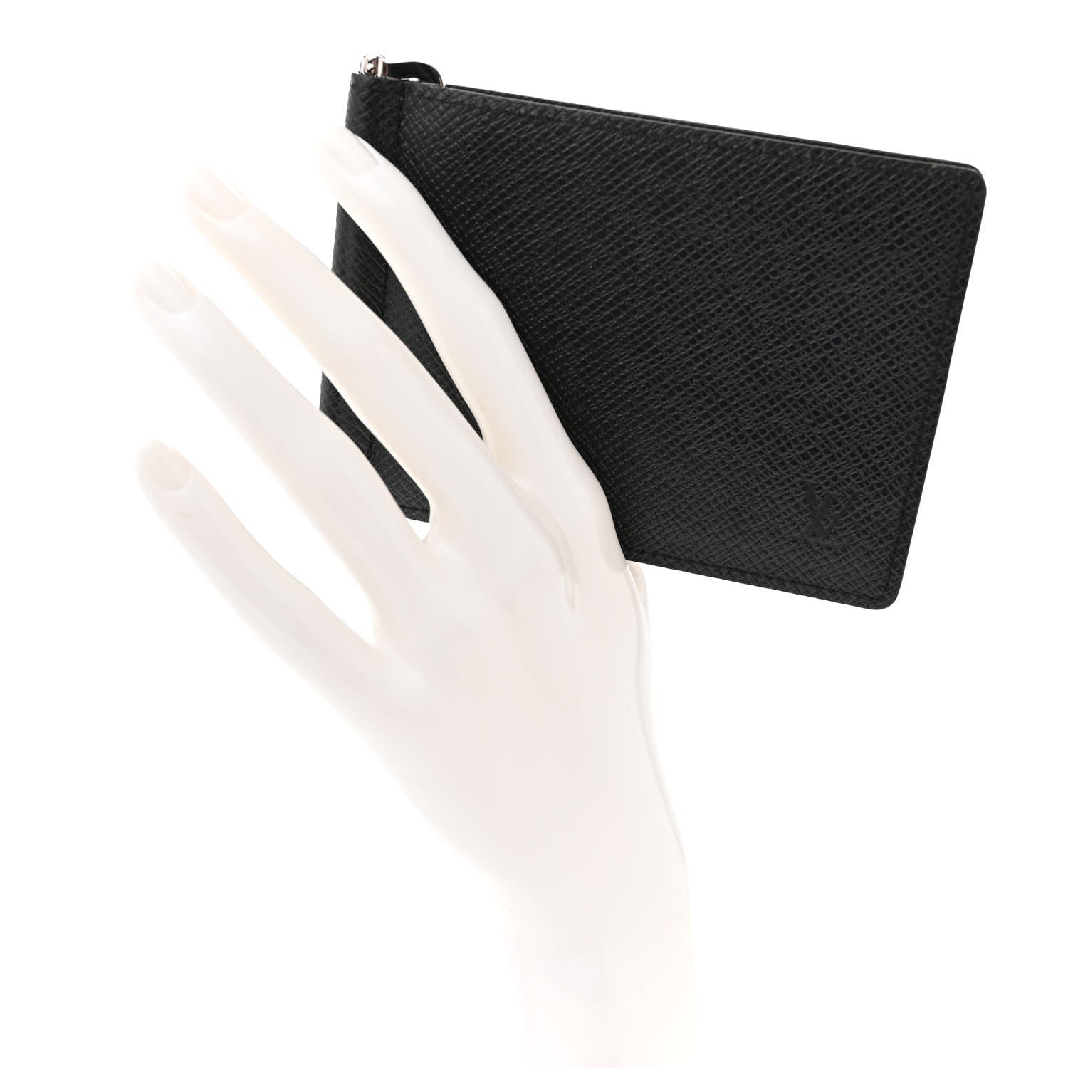 Louis Vuitton LOUIS VUITTON Taiga Pince Wallet Black 2 of 6