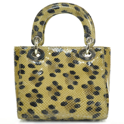 Christian Dior Leopard Printed Python Mini Lady Dior 4 of 8