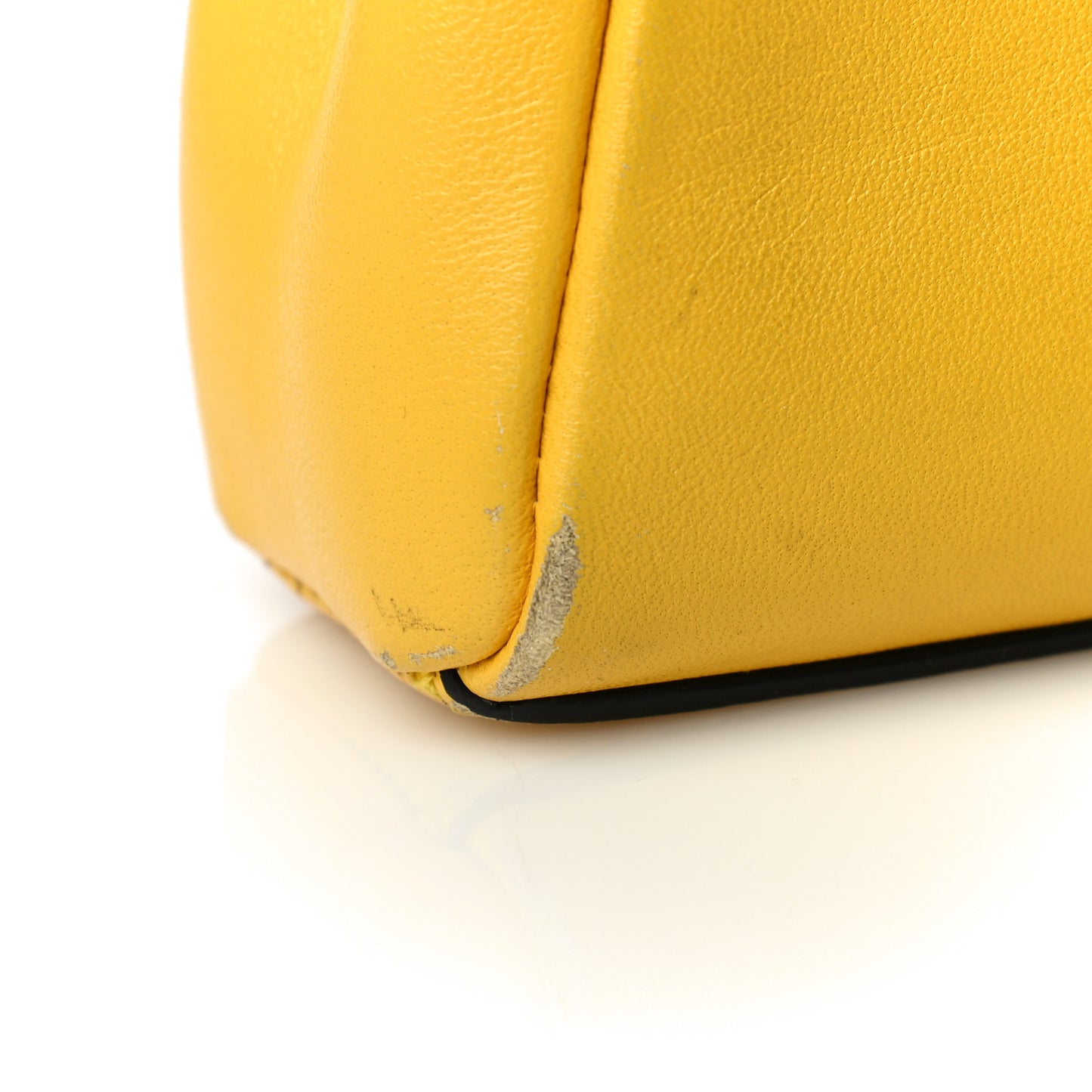 Shiny Nappa Micro Peekaboo Iconic Satchel Sunflower