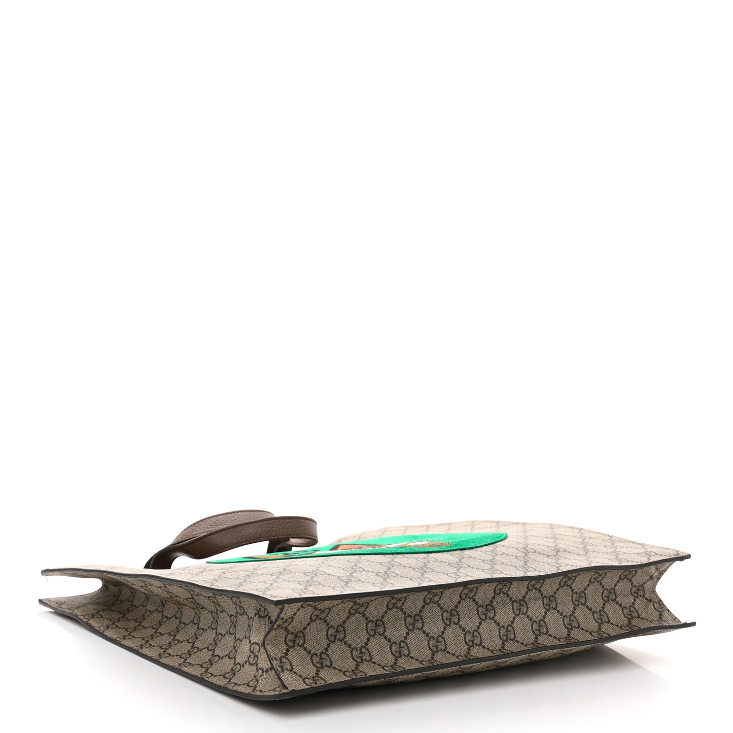 Soft GG Supreme Monogram Web Bosco Patch Vertical Tote Beige New Shamarock