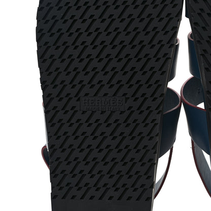 Hermes Calfskin Mens Genius Sandals 42.5 Marine 6 of 9