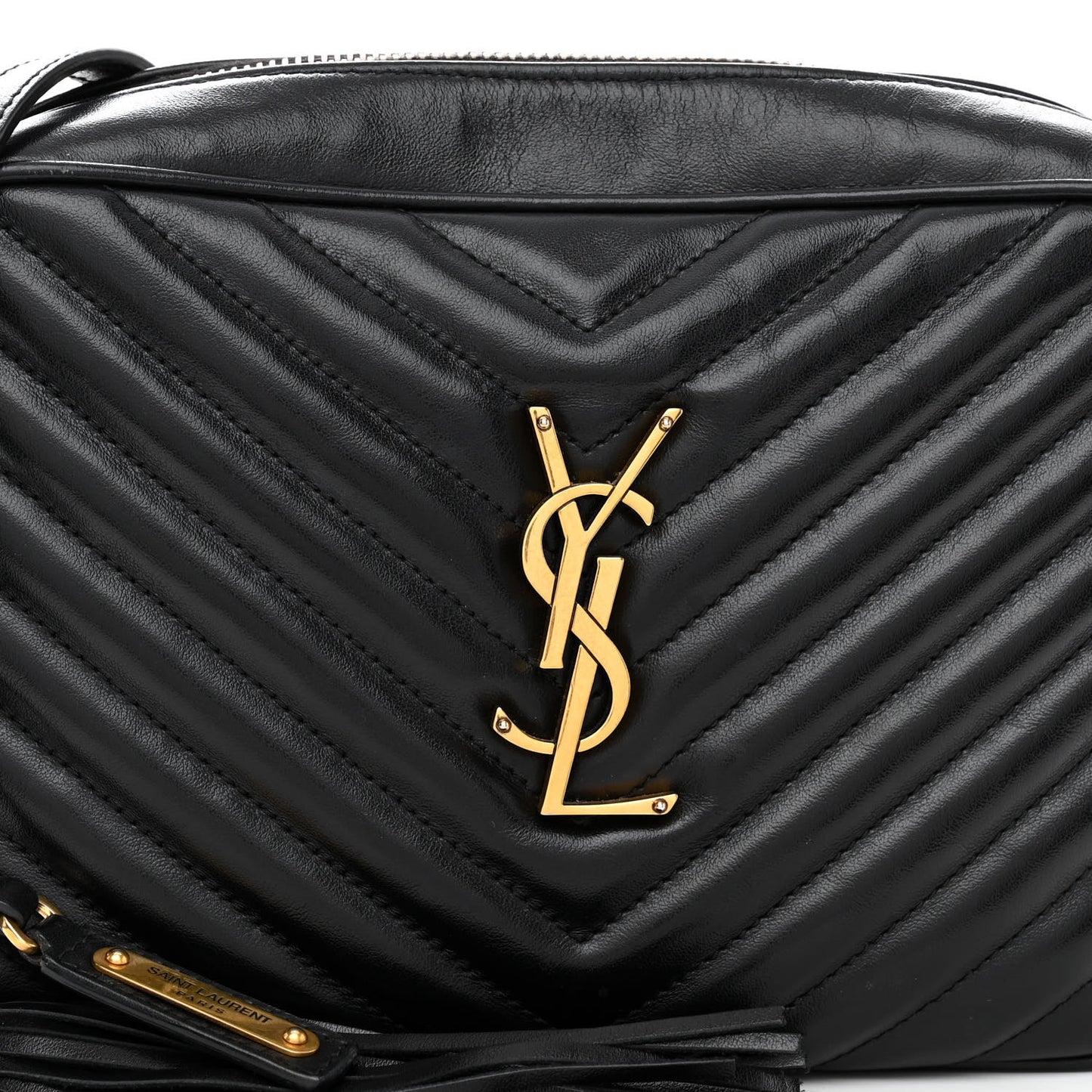 Calfskin Matelasse Monogram Lou Camera Bag Black