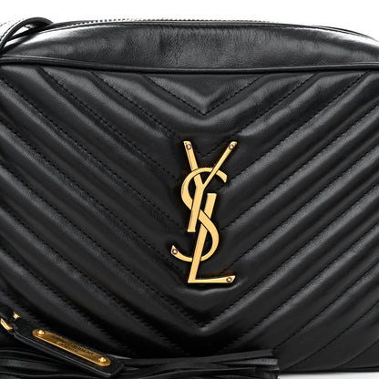 Saint Laurent Calfskin Matelasse Monogram Lou Camera Bag Black 7 of 10
