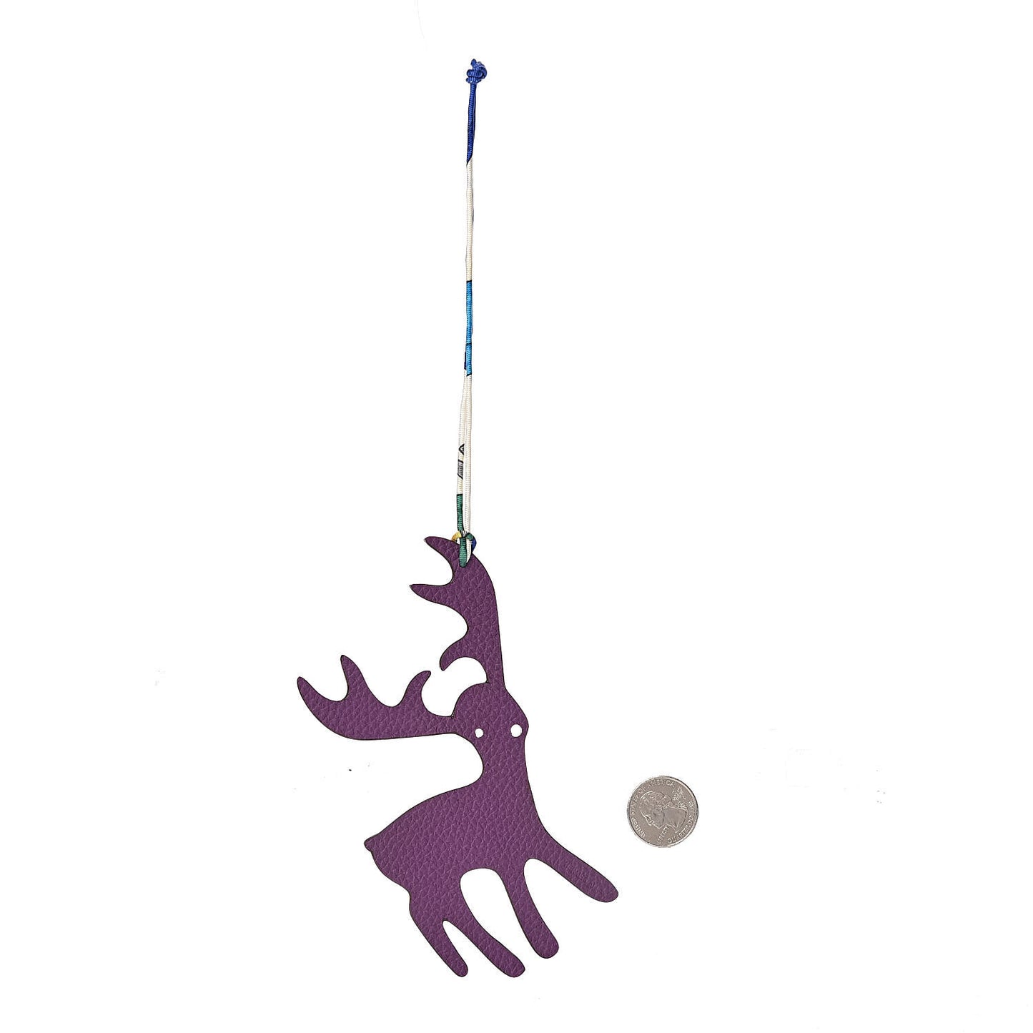 Togo Epsom Petit H Reindeer Bag Charm Anemone Bleu Saphir