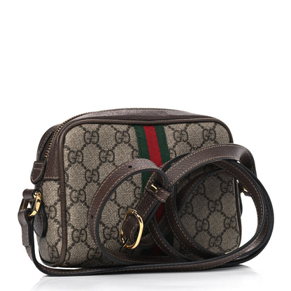 Gucci GG Supreme Monogram Web Mini Ophidia Shoulder Bag Brown 2 of 8