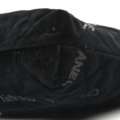 Chanel Velvet Sequin Quilted Small Chanel 22 Black 12 of 15