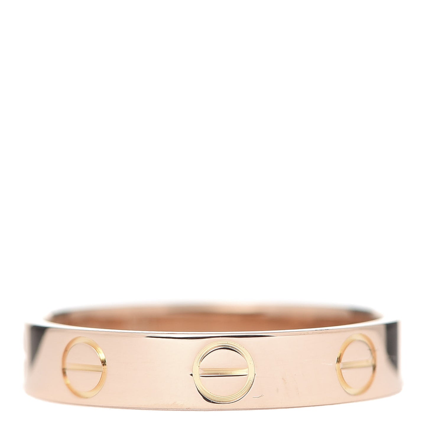 18K Pink Gold 3.5mm LOVE Wedding Band Ring 50 5.25