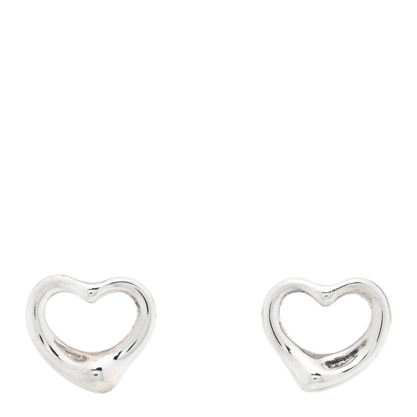 Sterling Silver Elsa Peretti 11mm Open Heart Earrings