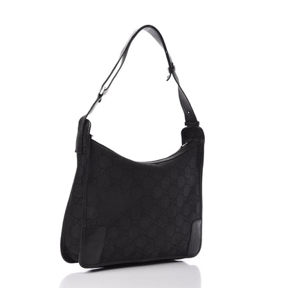 Gucci Nylon Monogram Shoulder Bag Black 3 of 13