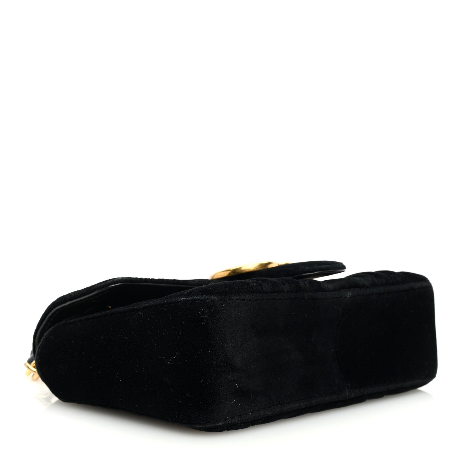Gucci Velvet Matelasse Mini GG Marmont Shoulder Bag Black 4 of 11