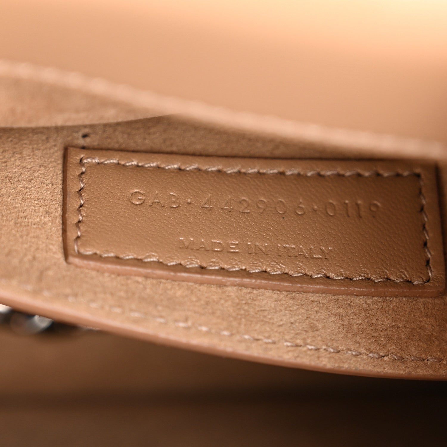 Saint Laurent Calfskin Medium Monogram Sunset Dark Beige 7 of 12