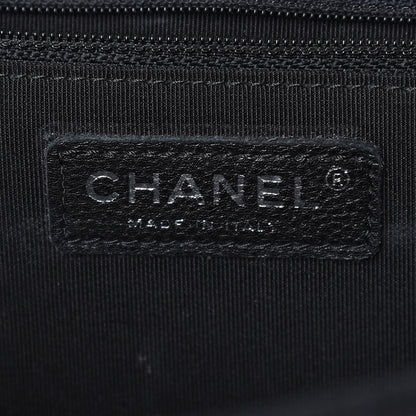 Chanel Caviar Chevron Quilted Large Puffy CC Flap Black 6 of 8