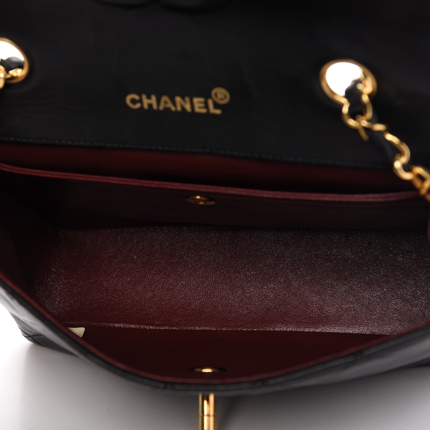 Lambskin Quilted Small Single Flap Black