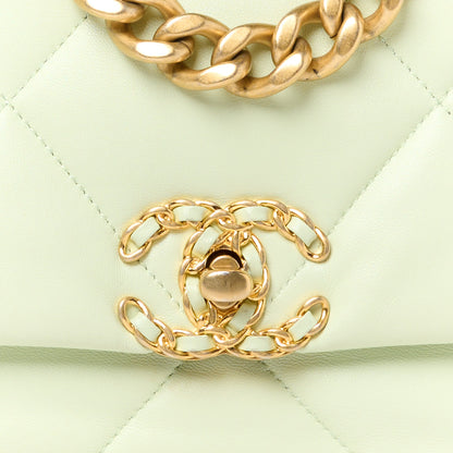 Chanel Lambskin Quilted Medium Chanel 19 Flap Light Green 8 of 10