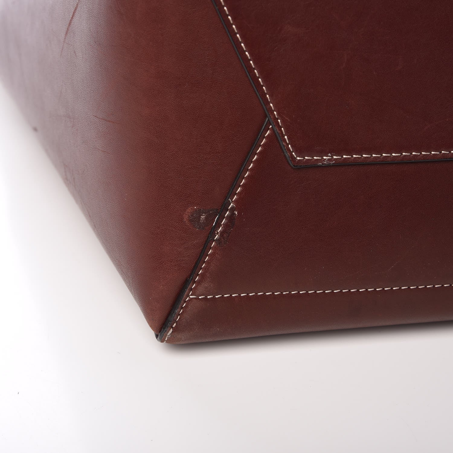 Celine Natural Calfskin Sangle Bucket Bag Burgundy 12 of 22
