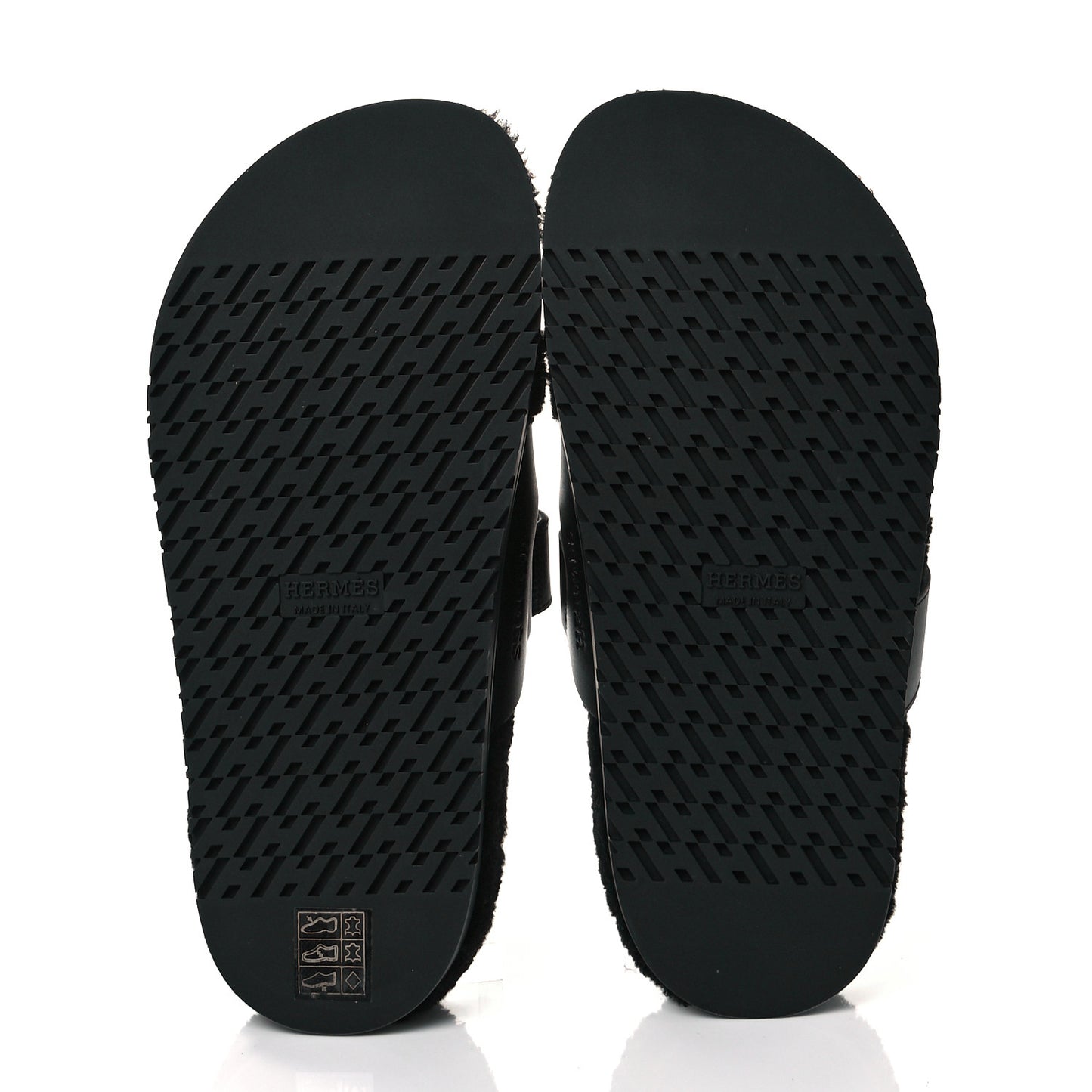 Calfskin Woolskin Womens Chypre Sandals 37.5 Black