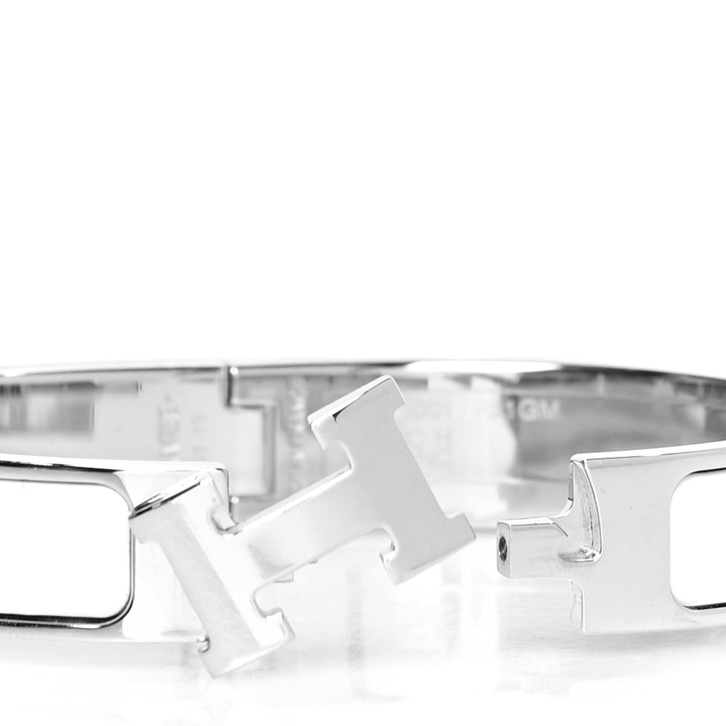 Enamel Narrow Clic Clac H Bracelet GM White