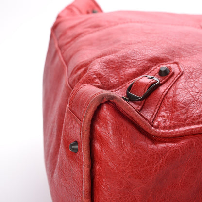 Balenciaga Agneau Classic Hardware Weekender Coquelicot 9 of 11