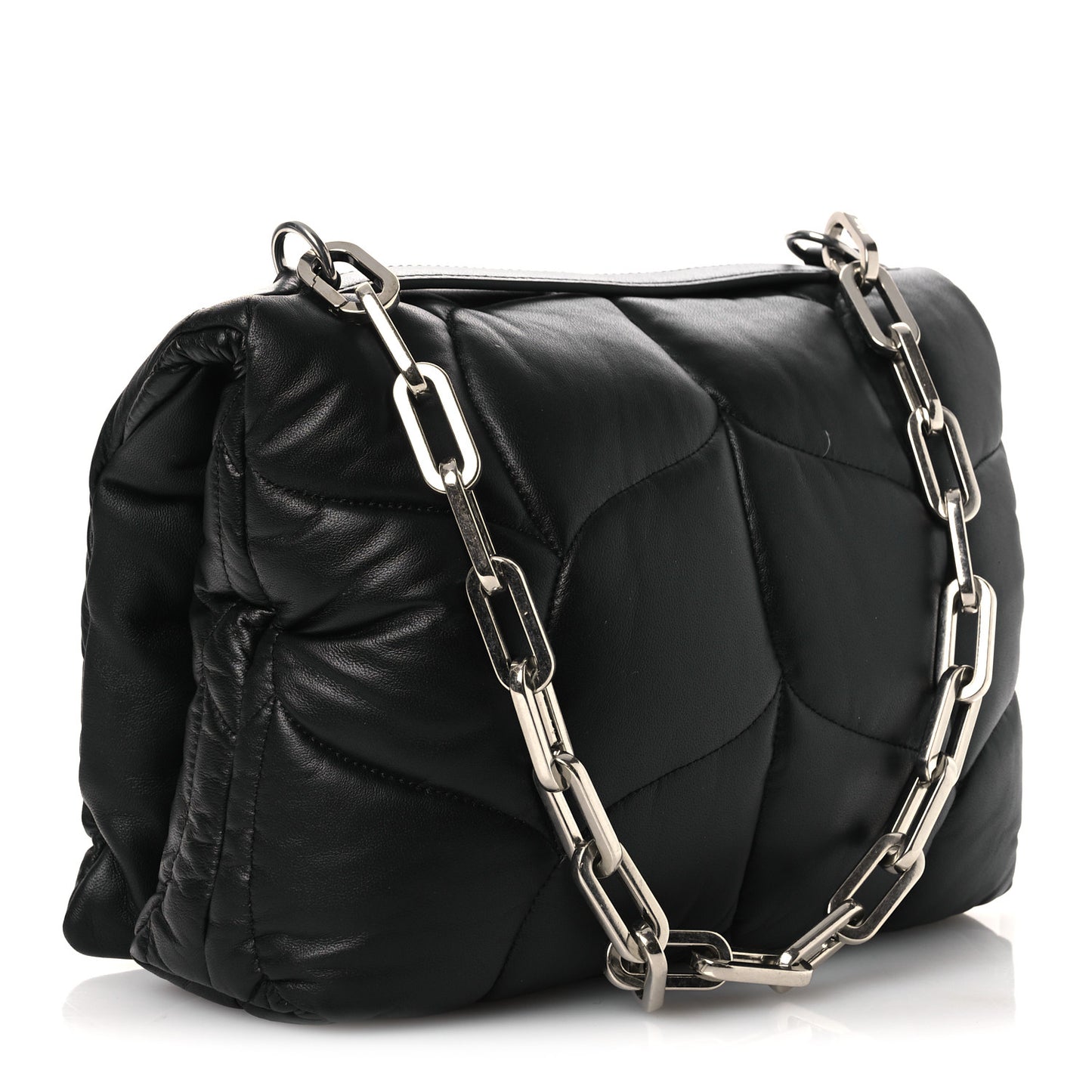 Nappa Pillow Quilted Little Softie Bag Black
