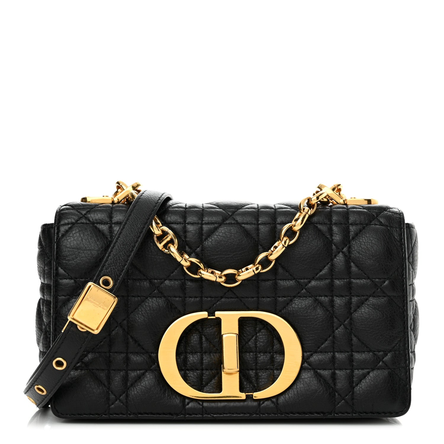 Christian Dior Calfskin Cannage Small Caro Bag Black 1 of 12