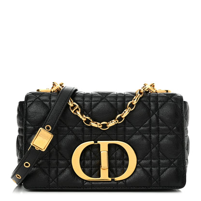 Christian Dior Calfskin Cannage Small Caro Bag Black 1 of 12