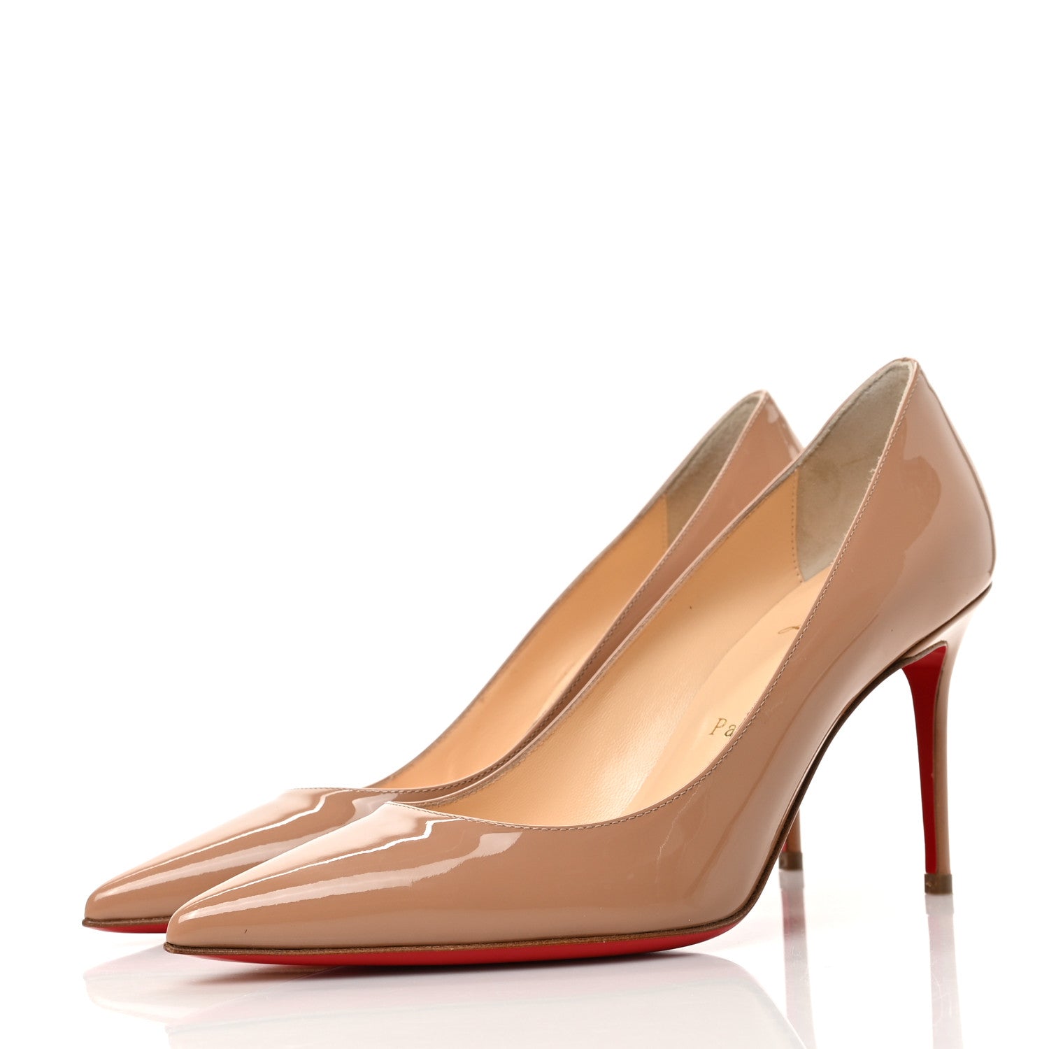 Christian Louboutin Patent Decollete 554 85 Pumps 36 Nude 4 of 8