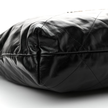 Chanel Shiny Calfskin Quilted Large Chanel 22 Black 10 of 12