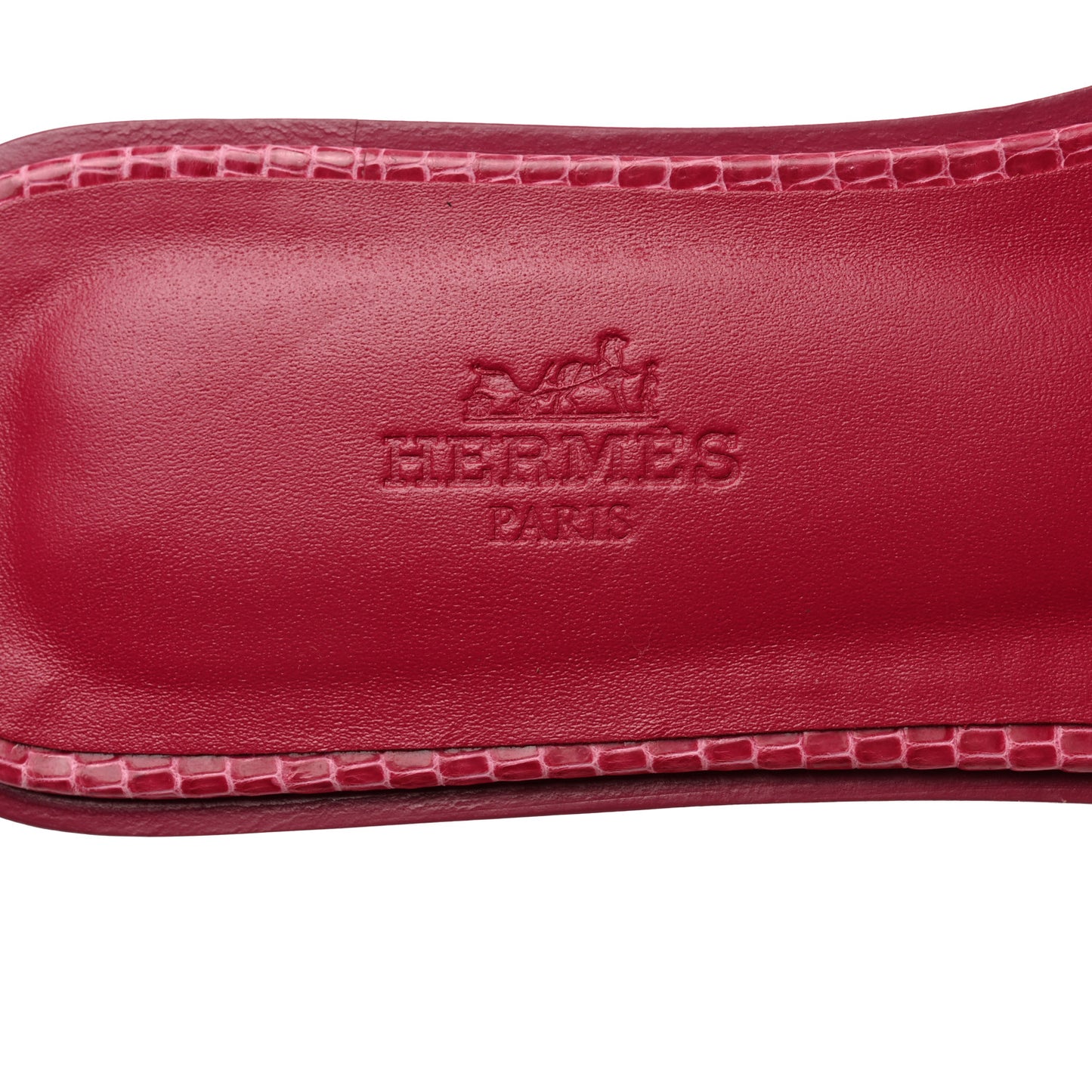 Lizard Oran Sandals 37.5 Fuchsia