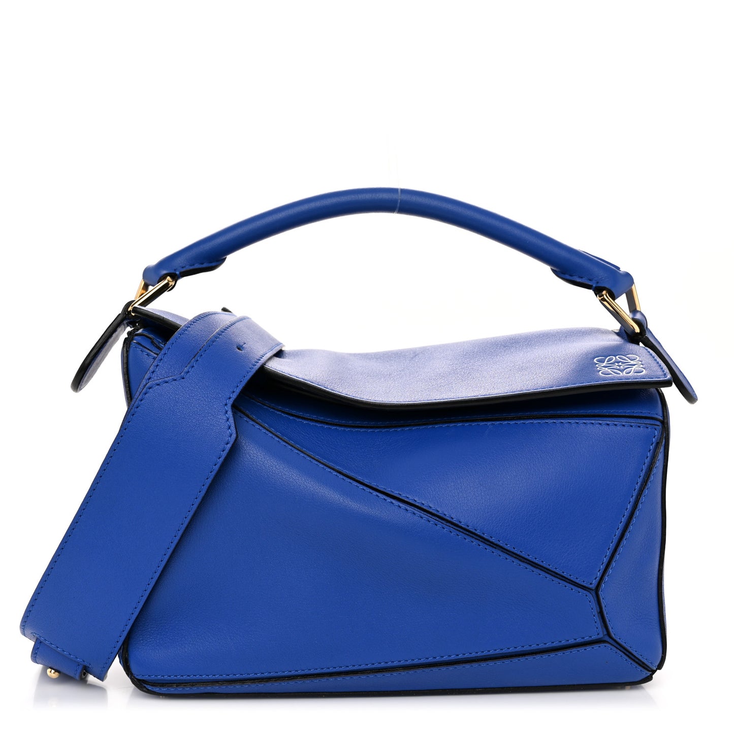 Calfskin Small Puzzle Bag Electric Blue