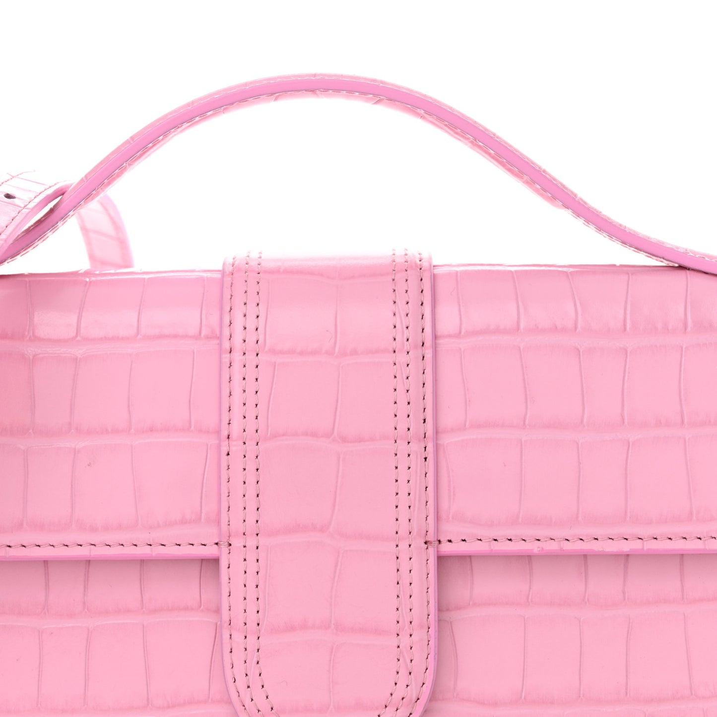 Calfskin Crocodile Embossed Le Grand Bambino Pink