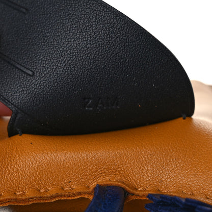 Hermes Milo Lambskin Grigri Rodeo Pegase Horse Bag Charm MM Sesame Black Bleu Saphir 3 of 4