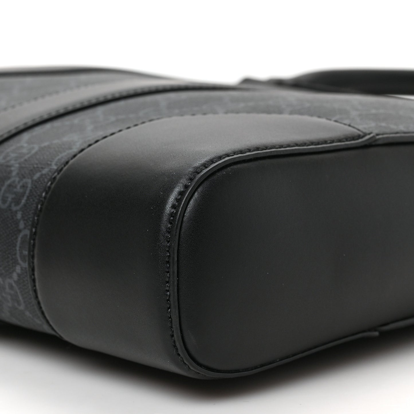 GG Supreme Monogram Appia Calfskin Web Briefcase Black