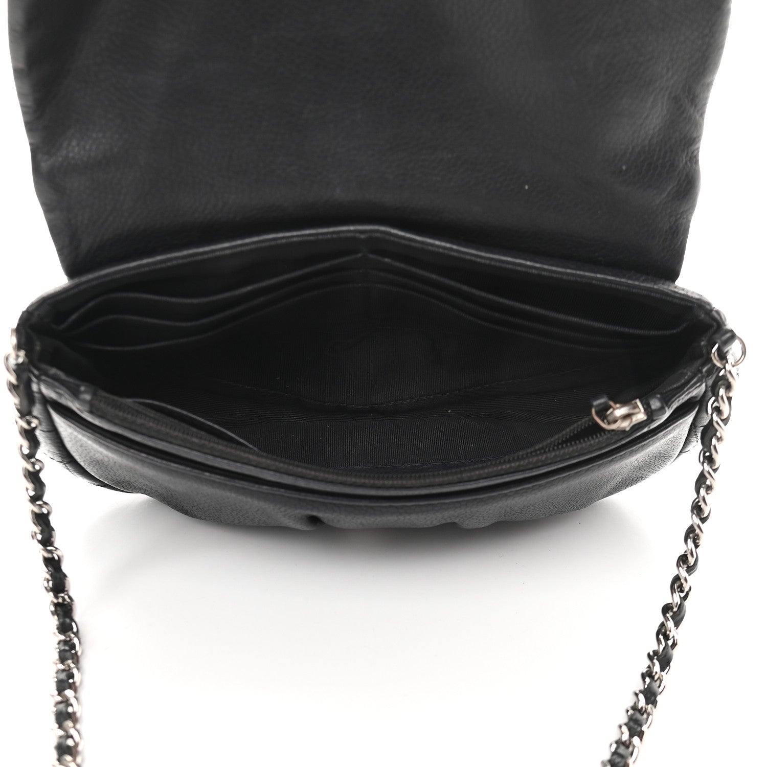 Chanel Caviar Half Moon Wallet On Chain WOC Black 5 of 13