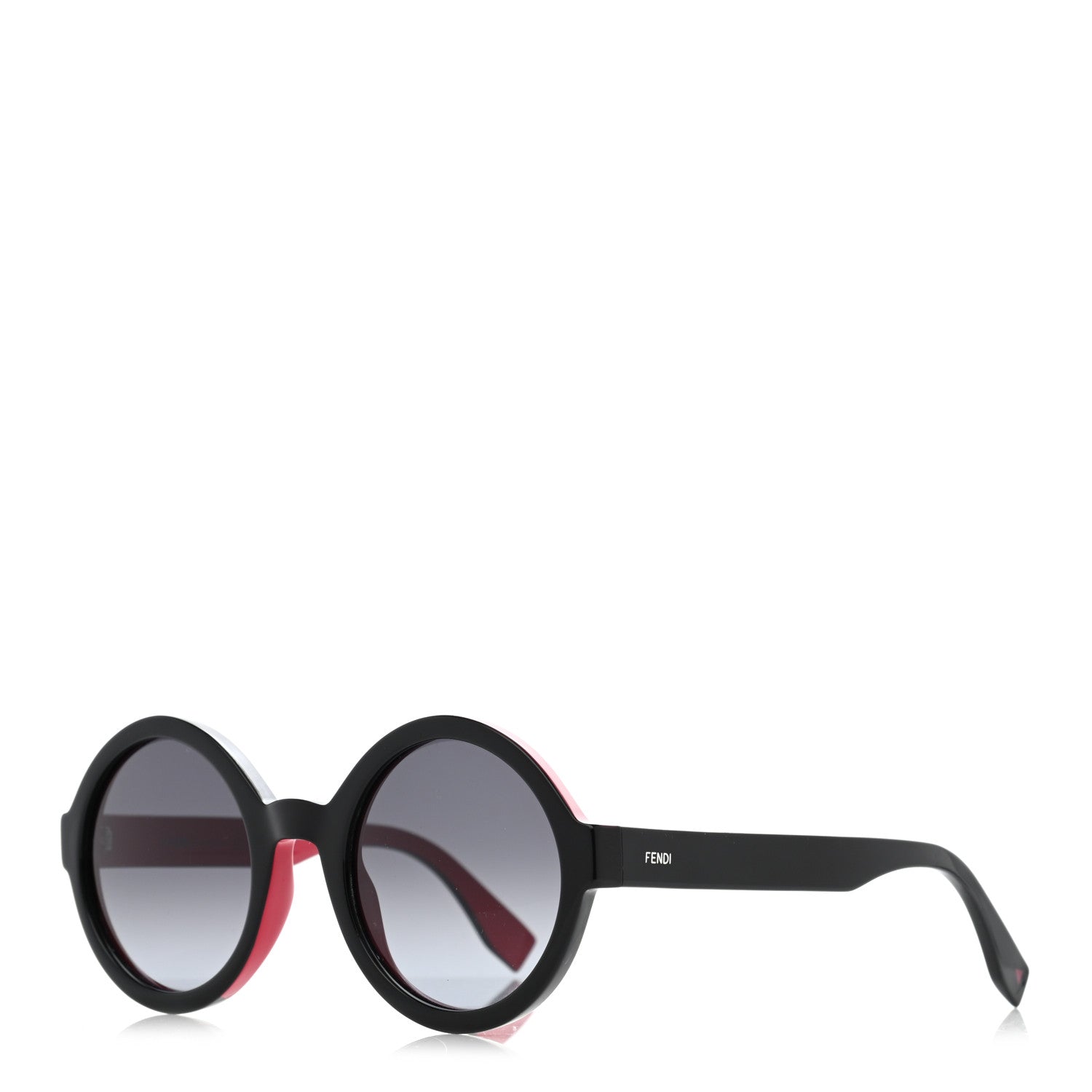 Fendi Round Sunglasses FF0120/S Black Red 1 of 6