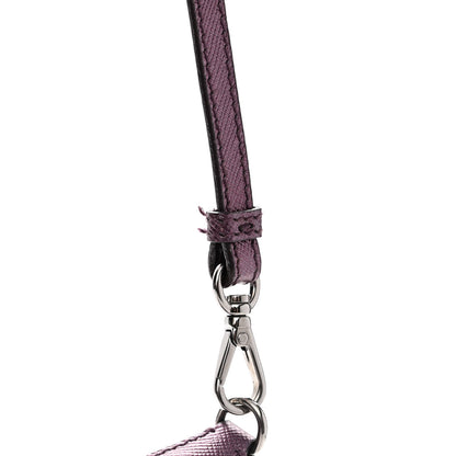 Prada Metallic Saffiano Lux Crossbody Bag Mirtillo 13 of 13