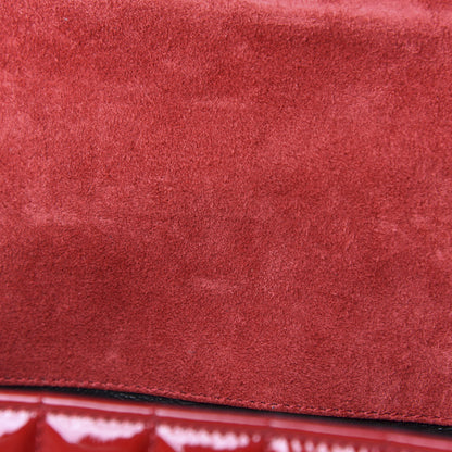 Saint Laurent Patent Calfskin Matelasse Monogram Medium Vicky Chain Bag Rouge Eros 8 of 12