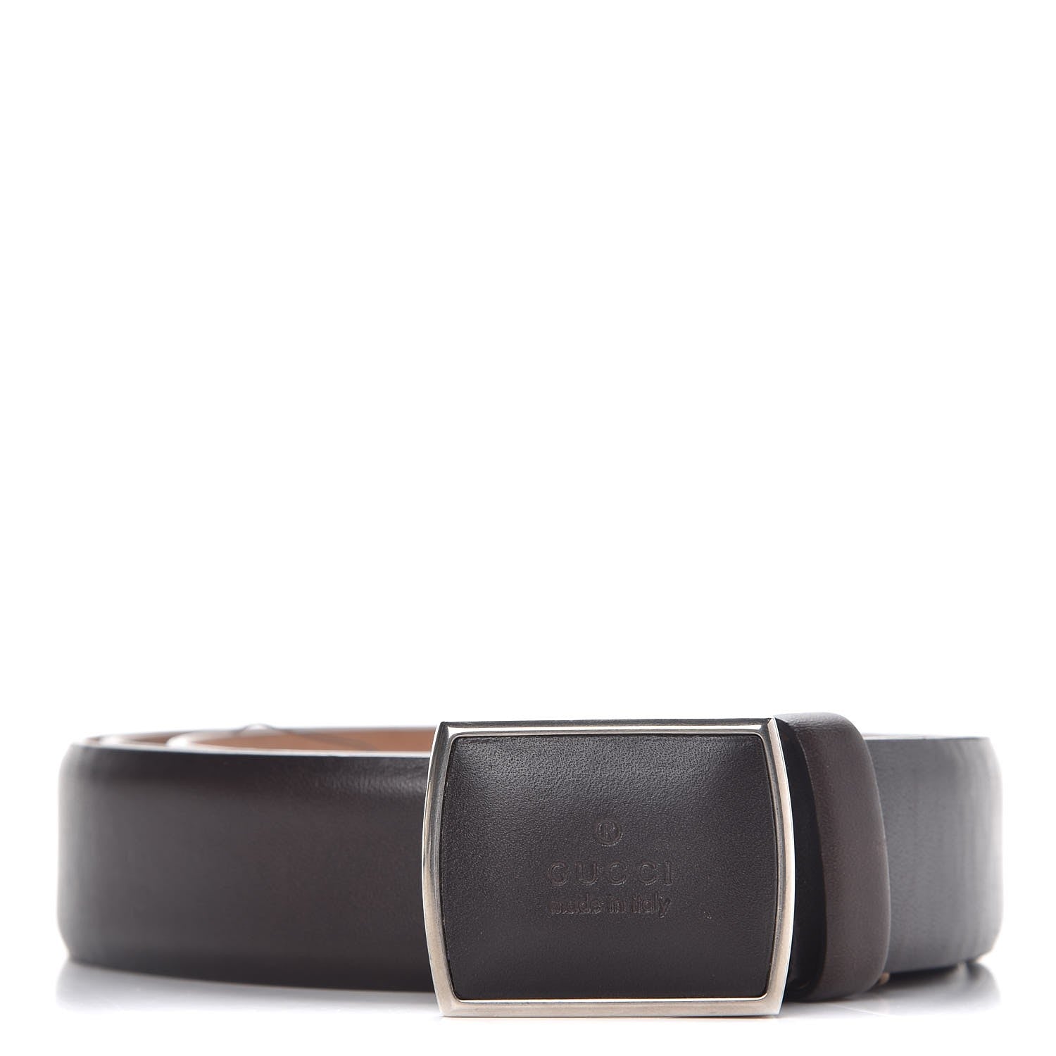 Gucci Mens Calfskin Selleria Belt 100 40 Cocoa 1 of 6
