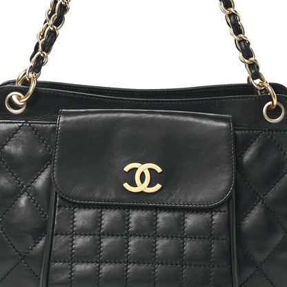 Chanel Calfskin Chocolate Bar Quilted Small Shoulder Bag Black 8 of 11