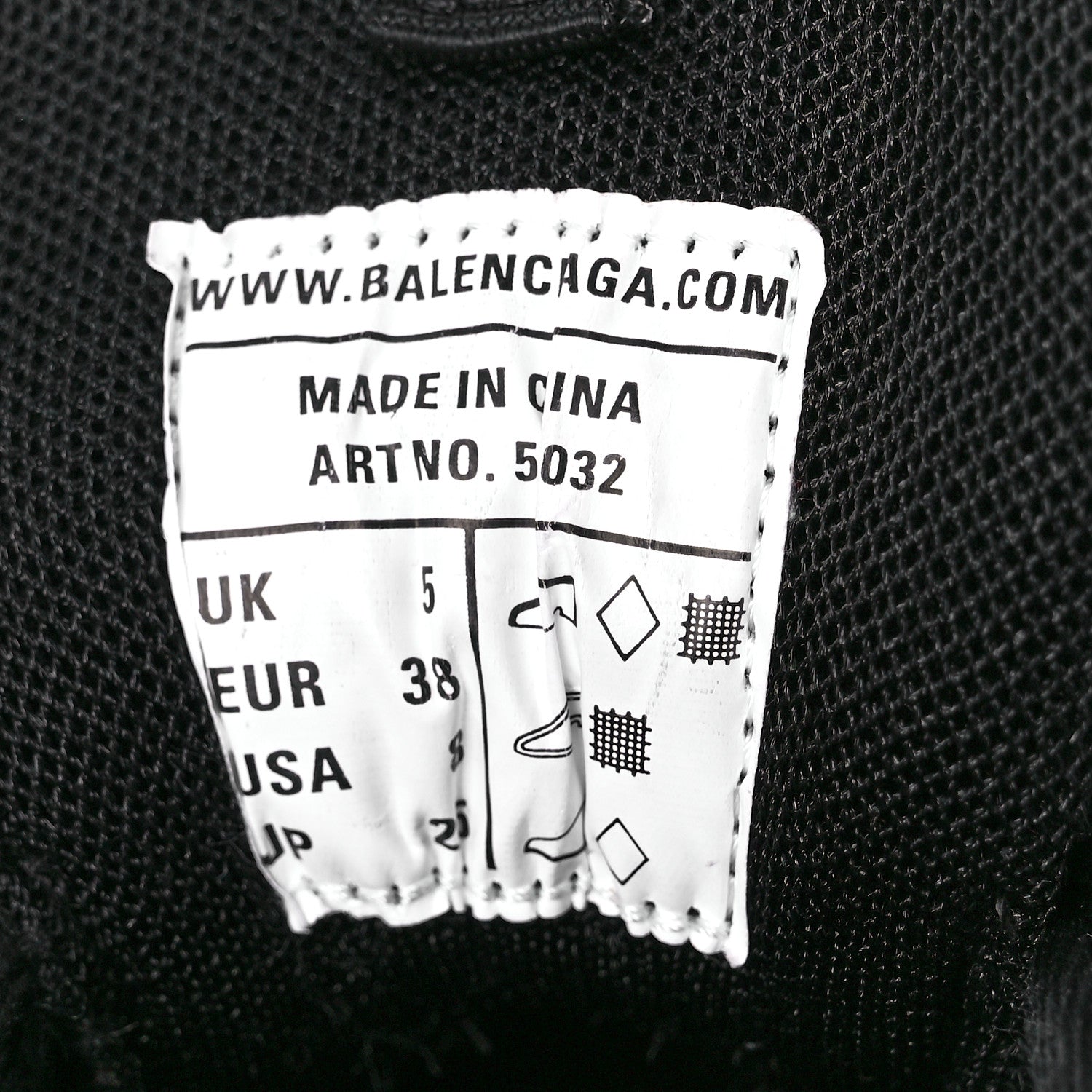 Balenciaga Mesh Nubuck Effect Fabric LED Womens Track Sneakers 38 Black 8 of 9