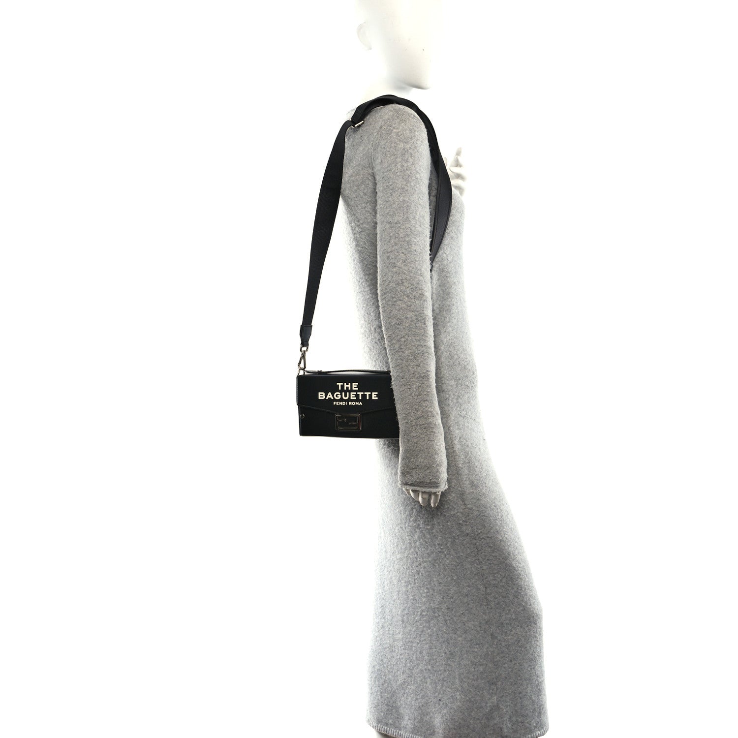 Fendi X MARC JACOBS Nappa Logo Baguette Soft Trunk Bag Black 2 of 9