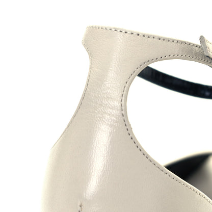 Saint Laurent Goatskin Belfagor Platform Sandals 36.5 Pearl 13 of 13