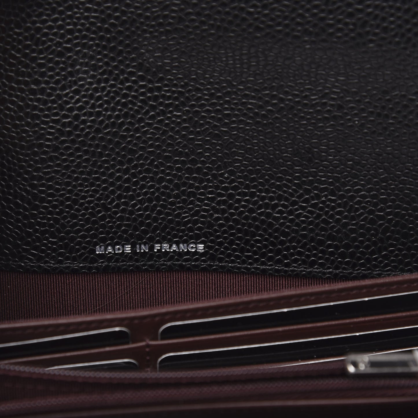 Caviar Quilted Large Gusset Flap Wallet Black