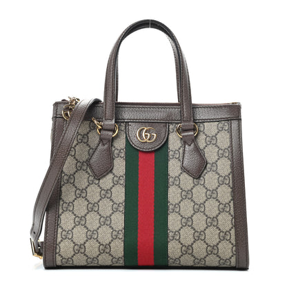 Gucci GG Supreme Monogram Small Ophidia Tote Bag Brown 1 of 13