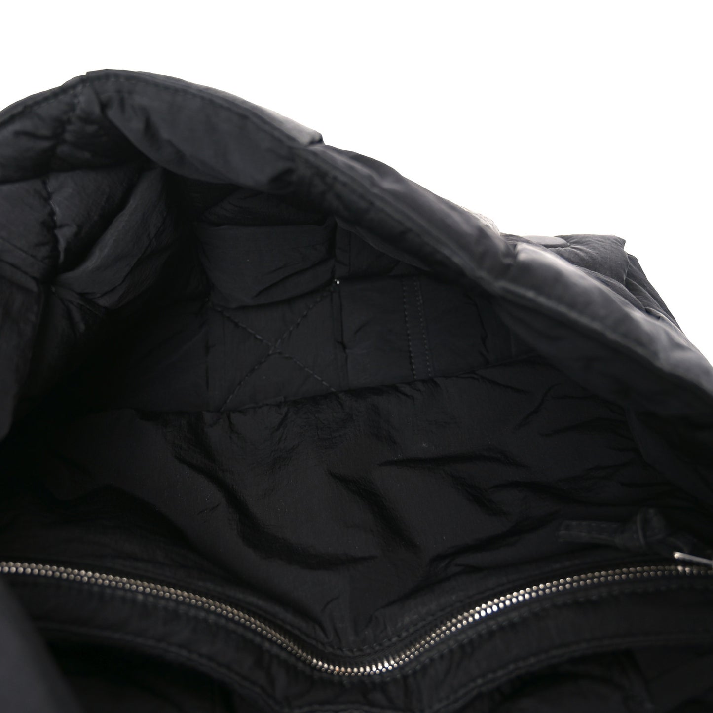 Nylon Intrecciato Padded Tech Maxi Cassette Bag Black