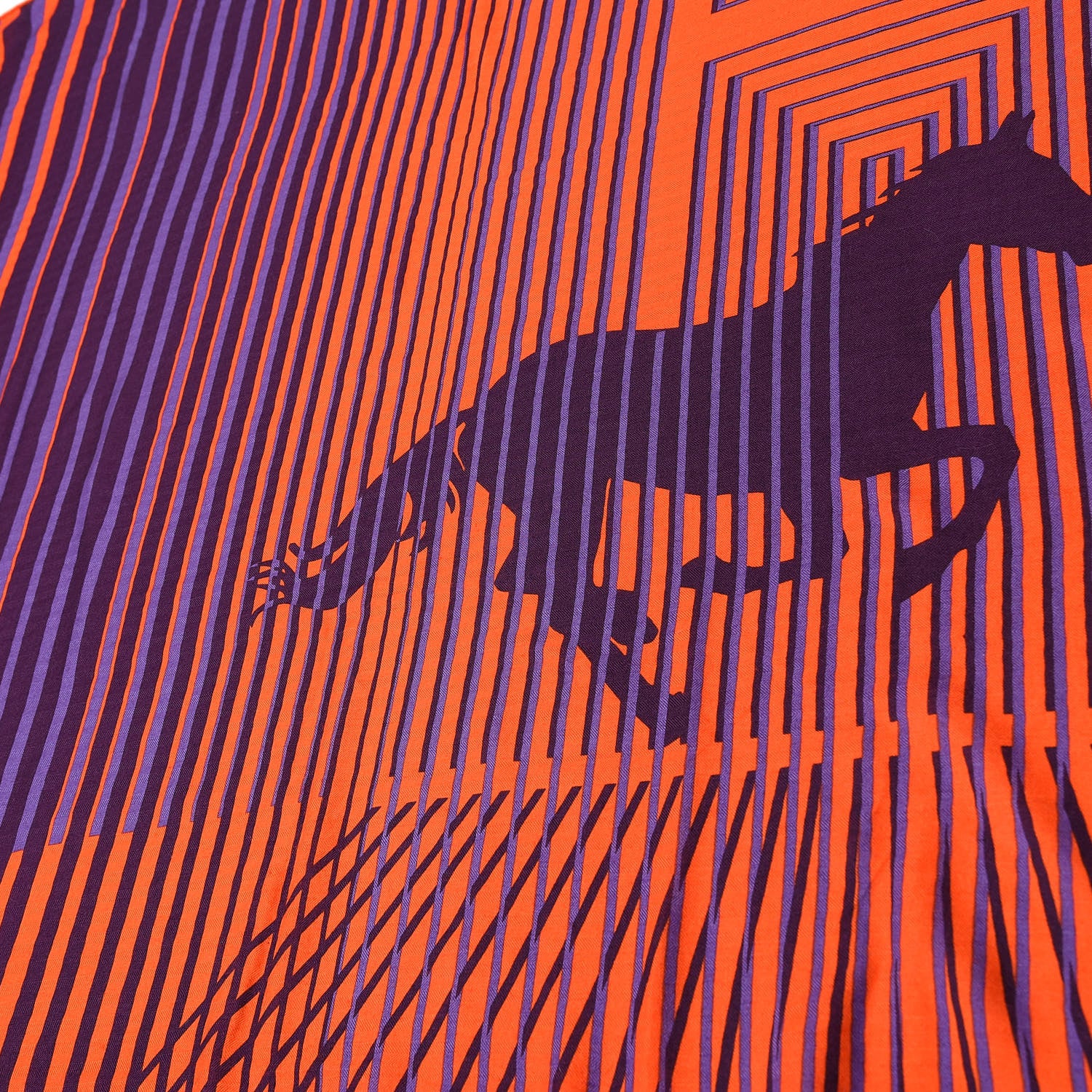Hermes Cashmere Silk H Au Galop Shawl 140 Vermillon Violet 4 of 7