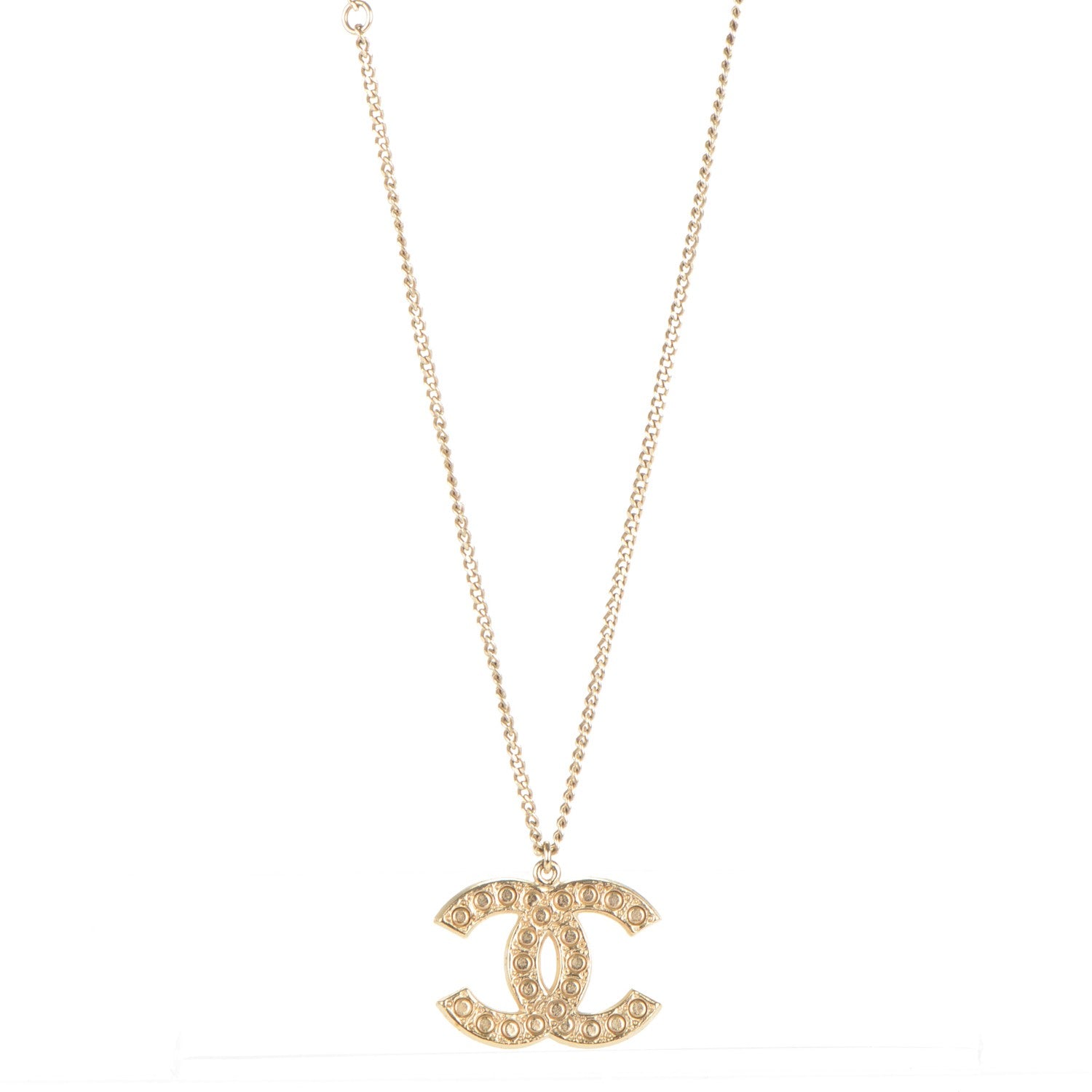 Chanel Pearl CC Pendant Necklace Gold 2 of 8